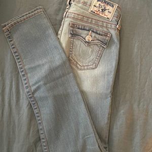 Girls True Religion light washed jeans